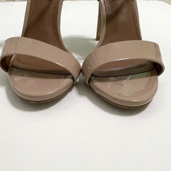 Steve Madden Open Toe Ankle Strap Heels Size 6.5 Patent - Picture 4 of 12
